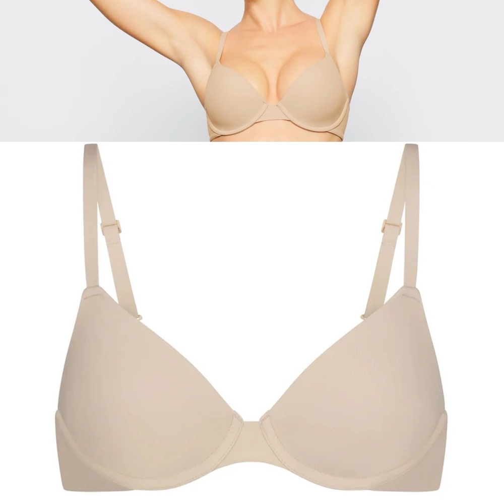 NWT Skims Fits Everybody Demi T-SHIRT BRA in Sand 34C